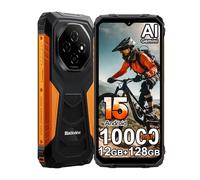 Blackview Fort 1 AI Téléphone Portable Incassable,12GB+128GB/2TB,6.56''HD+90Hz 4G Android 15 Smartphone Incassable,Batteria 10000mAh,16MP+8MP AI Caméra Téléphone Débloqué,IP68/NFC/3 Slot/OTG (Orange)