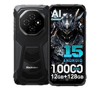 Blackview Fort 1 Android 15 Téléphone Portable Incassable 2025, 12Go+128Go/2TB Téléphone Débloqué,10000mAh,16MP Caméra AI, 6.56"HD+ Smartphone Incassable Etanche, Dual SIM 4G,GPS,NFC,OTG,5G WIFI,Noir