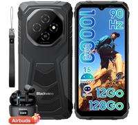 Blackview Fort 1 Android 15 Téléphone Portable Incassable 2025, Batterie 10000mAh Smartphone Incassable, 12Go+128Go/2To TF, 6.56''HD+, Doke AI, IP68/IP69K/NFC/GPS/OTG/Fingerprint/2 Ans Garantie