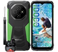 Blackview FORT 1 Smartphone Incassable 6.56"" 12Go+128Go 10000mAh Android 15 NFC Vert avec Blackview Airbuds 8