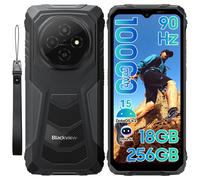 Blackview FORT 1 Smartphone robuste débloqué, Android 15, Téléphone 4G LTE, 6 GB RAM + 256 GB ROM, Écran HD+ 6,56" 90 Hz, Batterie 10000 mAh, Caméra arrière 13 MP, NFC, Double SIM, Téléphone portable 