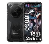 Blackview Fort 1 Téléphone Portable Incassable 2026, 18Go+256Go/2To Smartphone Incassable Android 15, 6,56" 90Hz, 10000mAh, 16MP+8MP, IP68 Smartphone Étanche, 4G LTE/WiFi/OTG/NFC/Gemini AI, Noir