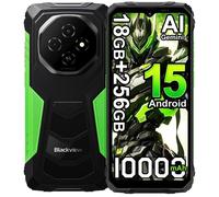 Blackview FORT 1 Téléphone Portable Incassable 6.56"" 18Go+256Go 10000mAh Smartphone Android 15 NFC Dual SIM GPS - Vert