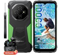 Blackview Fort 1 Téléphone Portable Incassable Android 15, 12(4+8) Go+128Go/2To TF, Doke AI, Batterie 10000mA Téléphone Incassable, 6.56HD+, IP68/IP69K/NFC/GPS/OTG/Fingerprint/2 Ans Garantie