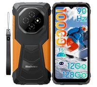 Blackview Fort 1 Téléphone Portable Incassable Android 15, Batterie 10000mAh Téléphone Incassable, 6.56HD+, 12(4+8) Go+128Go/2To TF, IP69K/NFC/GPS/OTG/Fingerprint/2 Ans Garantie