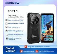 Blackview FORT 1 téléphones robustes, téléphone intelligent Android 15 AI 6.65 pouces jusqu'à 18 Go/256 Go, téléphones extérieurs 4G 10000 mAh, pas de chargeur UE Orange