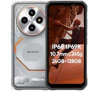 Blackview Fort 2 AI Smartphone Robust Léger, Éditeur de Photos IA, 24Go+128Go, 10,7 mm Ultra-Fin, 16MP+13MP, 6,56'' HD+, Robust Téléphone Étanche RenforcéIP68, Android 15 Dual SIM, GPS NFC Blanc