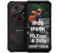 Blackview Fort 2 AI Smartphone Robust Léger, Éditeur de Photos IA, 24Go+128Go, 10,7 mm Ultra-Fin, 16MP+13MP, 6,56'' HD+, Robust Téléphone Étanche RenforcéIP68, Android 15 Dual SIM, GPS NFC Noir