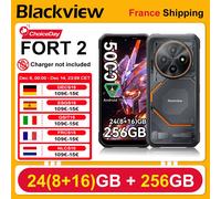 Blackview FORT 2 [Sans chargeur EU] Smartphone robuste 24(8+16)Go+256Go 5000mAh 18W Android 15 6,56'' HD+ IPS NFC/GPS Double SIM noir