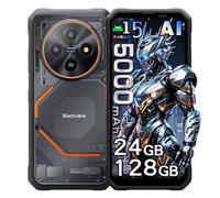 Blackview Fort 2 Téléphone Portable Incassable, 24GB+128GB/2TB, Android 15 | Smartphone Incassable 5000mAh, 6.56" 90Hz, 16MP Caméra IA, 4G Double SIM, WiFi 5, IP68, NFC, OTG, GPS, Noir