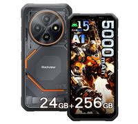 Blackview Fort 2 Téléphone Portable Incassable, 24GB+256GB/2TB, Android 15 | Smartphone Incassable 5000mAh, 6.56" 90Hz, 16MP Caméra IA, IP68, 4G Double SIM, WiFi 5, NFC, OTG, GPS, Noir