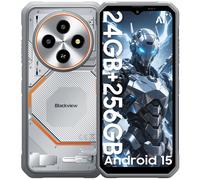 Blackview Téléphone portable Fort 2 incassable 6,56" 24Go+256Go 5000mAh 16MP AI Android 15 NFC Blanc