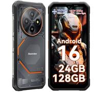 Blackview Fort 2 Téléphone Portable Incassable Android 15, 24(8+16) GB+128GB/2TB, Ultra-Mince 10.7mm Téléphone Incassable, Étanche IP69K, 6.56" HD+90Hz, 16MP + 13MP, 4G/NFC/Fingerprint/GPS/OTG/245g