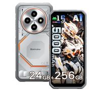 Blackview Fort 2 Téléphone Portable Incassable, Android 15, 24GB+256GB/2TB | Smartphone Incassable 5000mAh, 6.56" 90Hz, 16MP Caméra IA, IP68, 4G Double SIM, WiFi 5, NFC, GPS, OTG, Blanc
