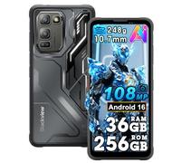 Blackview Fort 5 Téléphone Portable Incassable Android 16, 36Go+256Go/TF 2To AI Smartphone Incassable, 6,78" FHD+120Hz, 108MP+50MP Vision Nocturne, 5000mAh Charge sans Fil 15W/IP69K/NFC/OTG/Noir