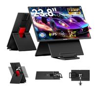 Blackview Grand moniteur portable de 24 pouces 100 Hz pour le travail, la maison, le bureau, les jeux, extension d'écran d'ordinateur portable 1080p FHD IPS avec support rotatif et VESA, USB-C HDMI