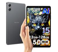 Blackview Link 2 Android 15 Tablette 8.68 Pouces, 12Go+128Go/2To Gaming Tablette Tactile, Widevine L1, 5000mAh, 5G WiFi Tablet PC avec Coque, Gemini Al 2.0, 3,5mm Klinke/OTG/FM, Noir