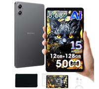 Blackview Link 2 Android 15 Tablette 8 Pouces, 12Go+128Go/2To Mini Gaming Tablette Tactile, Widevine L1, 5000mAh, 5G WiFi Tablet PC avec Coque, Gemini Al 2.0, 3,5mm Klinke/OTG/FM, Noir