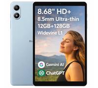 Blackview Link 2 Tablette Android 15 AI, 8,68'' HD+, 12Go+128Go(Extension 2To), 3 Assistants IA, Créateur Photo & Vidéo IA, 8,5mm Léger, 5MP+8MP, Double Haut-Parleurs Box, Widevine L1, GPS Bleu