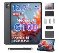 Blackview Link8 Tablette 13 Pouces,Tablette Tactile Android 15 avec Stylet,G100 90Hz Gaming Tablette avec Clavier,18Go RAM+256Go ROM,2K+ FHD/Gemini AI/8400mAh/Widevine L1/Faciale ID/16MP+13MP/GPS