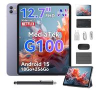 Blackview Link8 Tablette 13 Pouces,Tablette Tactile Android 15 avec Stylet,G100 90Hz Gaming Tablette avec Clavier,18Go RAM+256Go ROM,2K+ FHD/Gemini AI/8400mAh/Widevine L1/Faciale ID/16MP+13MP/GPS