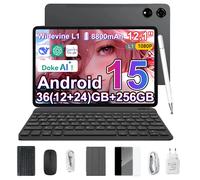 Blackview Mega 3 Tablette (Chargeur Inclus) 36(12+24)GB+256GB 12,1" FHD 50MP Android 15 8800mAh 90Hz Double SIM 1080P IPS Doke AI GRIS