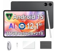 Blackview Mega 3 Tablette Tactile 12.1"" 90Hz Écran 36 Go + 256 Go 8800mAh/33W 50MP Android 15 Dual SIM 4G Tablette PC GPS - Noir