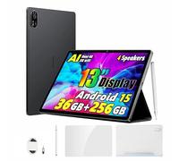 Blackview Mega 8 13 Pouces Tablette Android 15, 36Go+256Go/2To, Haut-parleurs Quad-Box Gaming Tablet, 11000mAh, 50MP AI Camera, 4G LTE 5G WiFi Tablette Tactile, PC Mode, Stylo Intelligent + Coque,Noir