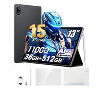 Blackview Mega 8 13 Pouces Tablette Android 16, 36Go+512Go/2To, Haut-parleurs Quad-Box Gaming Tablet, 11000mAh, 50MP Camera, 4G LTE 5G WiFi Tablette Tactile, Stylo Intelligent + Coque,OTG/Hall, Noir