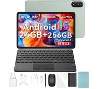 Blackview MEGA2 Tablette 12"" FHD+,24Go(8+16) RAM,256Go,SD 2To,Android 15,Écran 2.4K Widevine L1,9000mAh,WiFi 5G,avec Clavier Souris