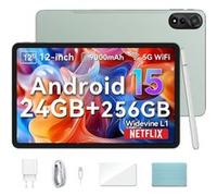 Blackview MEGA2 Tablette Tactile 11.97 Android 15 2.4G+5G Wifi, RAM 24 Go ROM 256 Go/SD 2 To 9000mAh Tablette PC Dual Sim - Vert Vert G