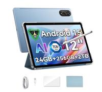 Blackview MEGA2 Tablette Tactile 12 Pouces 2K, Tablette Android 15 avec 24Go RAM+256Go ROM, Octa-Core, 8+16MP, 9000mAh, Widevine L1, 4G LTE/WiFi 6/GMS/GPS/Face ID