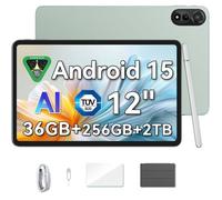 Blackview Mega2 WiFi Tablette 12 Pouces Android 15,90Hz 2K Tablette Gaming,36Go RAM + 256Go ROM/2TB TF,9000mAh,WiFi 6, 16MP+8MP Vert