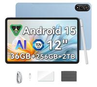 Blackview Mega2 WiFi Tablette 12 Pouces avec Stylet,36Go RAM 256 Go ROM/2To TF,Android 15,90Hz,Écran 2K,WiFi 6,Widevine L1,9000mAh