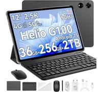 Blackview MEGA3 Tablette de jeu Android 15 de 30,5 cm, Helio G100, tablette avec fente pour carte SIM, 4G LTE/5G WiFi, 2,5K 90 Hz IPS, 36 Go + 256 Go (2 To), 8800 mAh 33 W, 50 MP + 13 MP, Widevine L1