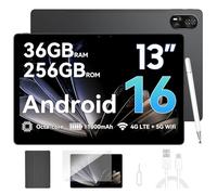 Blackview Mega8 Android 16 Tablette 13 Pouces,36GB RAM + 256GB ROM/2TB TF,90Hz 2K Ecran Tactile, 2.2GHz Octa-Core T620 Tablettes Gaming, 4G LTE SIM, 11000mAh/50MP + 13MP/Gemini AI 2.0/Widevine L1