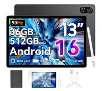 Blackview Mega8 Android 16 Tablette 13 Pouces,36Go RAM + 512Go ROM/2To TF,90Hz 2K Tablette Tactile,4G LTE+5G WiFi,2.2GHz Octa-Core T620 Tablettes Gaming,11000mAh/50MP + 13MP/Gemini AI 2.0/Widevine L1