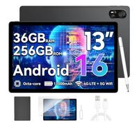 Blackview Mega8 Tablette 13 Pouces Android 16,36GB RAM + 256GB ROM/2TB TF,90Hz 2K Tablette Tactile, 2.2GHz Octa-Core T620 Tablettes Gaming, 4G LTE SIM, 11000mAh/50MP + 13MP/Gemini AI 2.0/Widevine L1