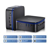 Ordinateur de bureau de jeu Blackview MP60 avec Windows 11 Pro, processeur Intel Alder Lake N150 de 12e génération, 16 Go de RAM, SSD de 512 Go 16+512 noir