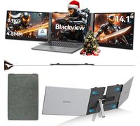 Blackview Moniteur Portable TÜV SÜD - Triple Écran 14" IPS FHD 1080P, 1kg Léger / 4,5mm Ultra-Fin, Plug & Play sans Pilote, Écran pour PC Portable, HDMI Plug & Play pour Mac, Windows, Android, PS5