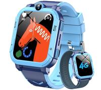 Blackview Montre Connectée Enfant 4G, GPS+LBS+WiFi, Fonction SOS, Appels Vidéo Téléphonique,Podomètre, Moniteur de Sommeil,Caméra,pour Filles et Garçon Fille 5-16 Ans (Bleu)