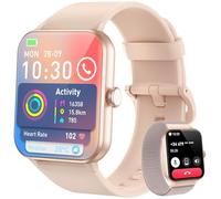 Blackview Montre Connectée Femme Homme, Appel Bluetooth, Écran à LCD, Notifications des Réseaux Sociaux, Cardiofréquence/Oxymètre/Analyse Sommeil, 100+ Modes Sports, pour Android& iOS (Rose)