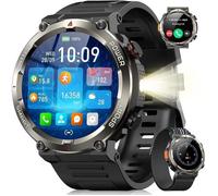 Blackview Montre Connectée Homme 960mAh/LED Lampe, 1.45"" /120+ Sportifs/Sommeil/Fréquence Cardiaque 24/7/Podomètre/IP68