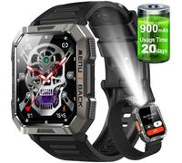 Blackview Montre Connectée Homme - Batterie 900 mAh - Boussole - Lampe de poche - Smartwatch Compatible Android iOS Samsung Huawei