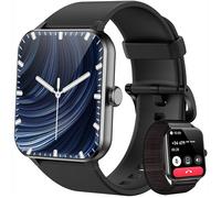 Blackview Montre Connectée Homme Femme,100 Modes Sport,1.85"",Assistant Vocal,350mAh Smartwatch Bluetooth pour Android/iOS Noir