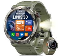 Blackview Montre Connectée Homme Femme, Illumination,Batterie 100 Jours, Écran Tacile 1.45" TFT, Appel Bluetooth, Cardiofréquence, Analyse Sommeil, 100+ Modes Sport,pour Android/iOS (Verte)