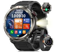 Blackview Montre Connectée Homme Femme, Illumination,Batterie 100 Jours, Écran Tacile 1.45" TFT, Appel Bluetooth, Cardiofréquence, Analyse Sommeil, 100+ Modes Sport,pour Android/iOS (Noire)
