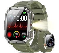 Blackview Montre Connectée Homme Femme, Illumination,Boussole,Batterie 900 mAh, Écran Tacile, Appel Bluetooth, Cardiofréquence, Analyse Sommeil, 100+ Modes Sport,pour Android/iOS (Verte)