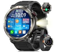 Blackview Montre Connectée Homme, Illumination,Batterie 100 Jours, Écran Tacile 1.45" TFT, Appel Bluetooth, Cardiofréquence, Analyse Sommeil, 100+ Modes Sport,Étanche IP68, pour iOS Android