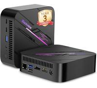 Blackview MP100 Mini PC 2025 Win11 Pro, AMD Ryzen 7 5825U(8C/16T, jusqu'à 4.5 GHz), LPDDR4 16Go RAM 512Go, WiFi6, 4K UHD Triple écran Tour PC, Double LAN, Mini Ordinateur VESA pour Bureau/Maison